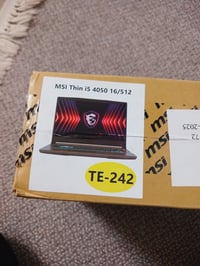 لابتوب MSI Thin 15 جديد طك كارتون (Sealed) السعر: مليون و 30 الف ثابت ...