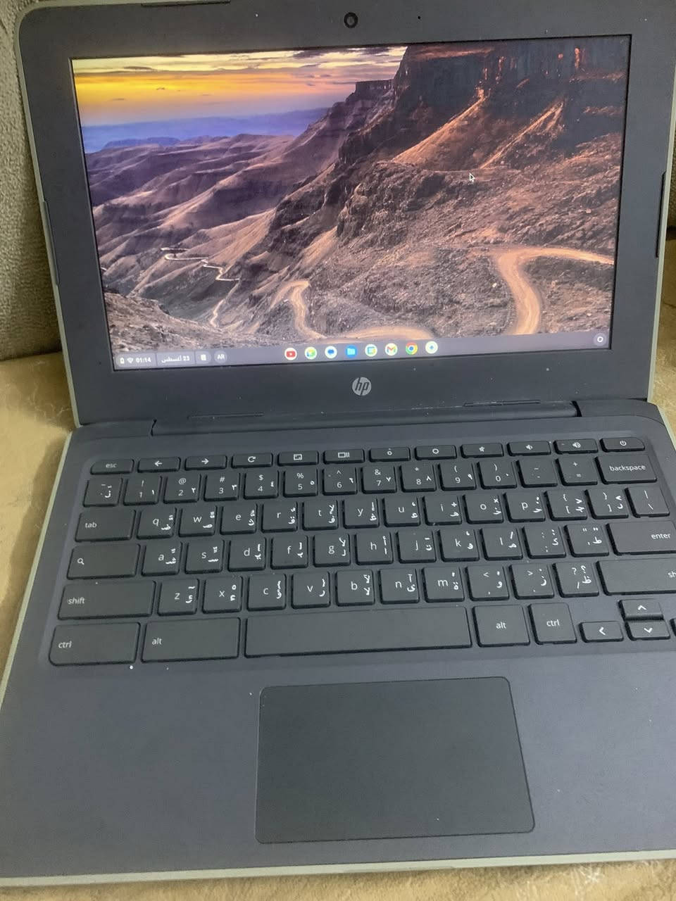 هذا المنتج هو جهاز كمبيوتر محمول من طراز HP Chromebook.
يتميز الجهاز بتصميم بسيط مع شعار HP في المنتصف.
يعمل بنظام التشغيل Chrome OS الخاص بجوجل.
صُمم هذا الجهاز بشكل أساسي للاستخدام اليومي الخفيف مثل تصفح الإنترنت وتطبيقات الويب.
يتميز بكونه خفيف الوزن ومناسب للطلاب والمستخدمين في المنزل.


**إذا كنت صاحب هذا الإعلان وتريد حذفه لأي سبب، رجاءا أرسل رسالة إلى الدعم الفني**