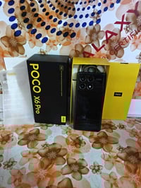 جهاز بوكو اكس 6 برو ذاكرته 512 ملحقاته كاملة جهاز نظيف بالكامل لا داخل...