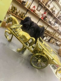 عربة وفرس نحاس • نحاس ثقيل ٦ كيلو • السليمانية