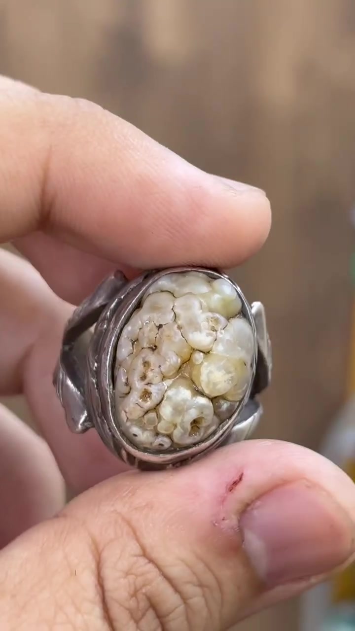 السلام عليكم / خاتم زوعة حيه نباعي مخ كامل  القطعه خامه 
قياسه ٢٢ يوجد توصيل لجميع المحافظات 
***********
