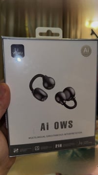 هاي السماعة wiwu تدعم الذكاء الاصطناعي والترجمة التلقائية وعزل صوت وعز...