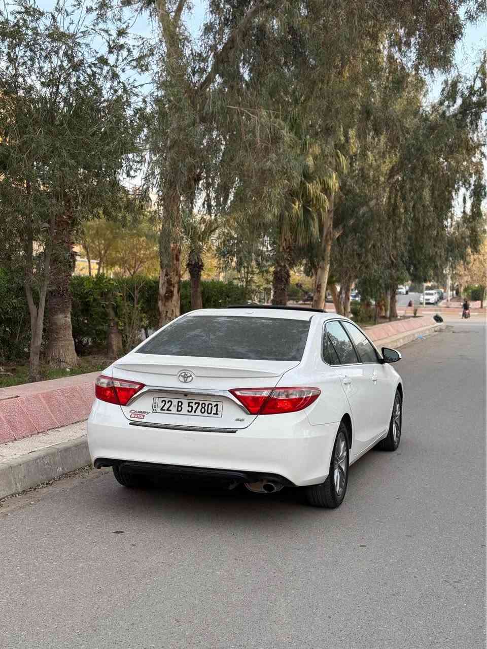 Camry 2017 se puls 
فول مواسفات Se plus 
بەسمە و درگا بەسمە 
سێ گێر، گێر لە سەرسوکان 
شەحن وایرلیس 
سڵایت
ئاوێنە دژە فولە 
شاشە گەورە و کامێرا
کوشن کارەبا
تراکشن کۆنترۆڵ 
لایت زێنون . زیرەک و عەدەس
139 هەزار کیلومەتر ڕۆشتووە 
سەیارەکە کلینە بێ بۆیاخ بێ گۆڕاو 
 سەنەوی ژینگەو هەزەی نوێ گیر و مەکینە بە شەرت تەق و ڕەقە بەشەرت بۆ سعر تەلەفۆن کە *********** كركوك, العراق
