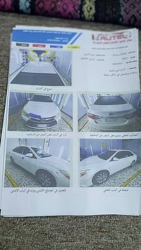 كامري موديل ٢٠١٧ وارد امريكي لون ابيض صدفي ضربتها دعامية مبدلة بدون دو...