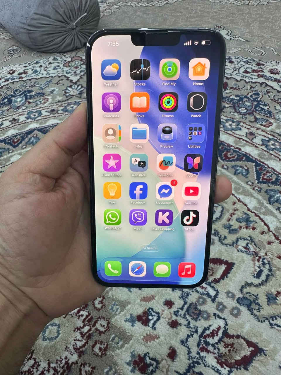 ئايفونى ١٣ ى بروماكس ٢سيم Zaa ٢٥٦ كيكا باترى ١٠٠ يه لوكه شوخت ى نيه شاشه و باترى كوراوه بيلادى سه ر هاندى له سه ره به زه مانى ١ مانك  *********** السليمانية, العراق
