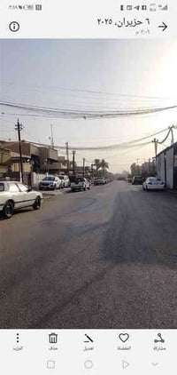 يوجد قطعة أرض للبيع في منطقة الكرادة مساحة ١٢٢ ونص ركن مربع الواجهة ٩و...