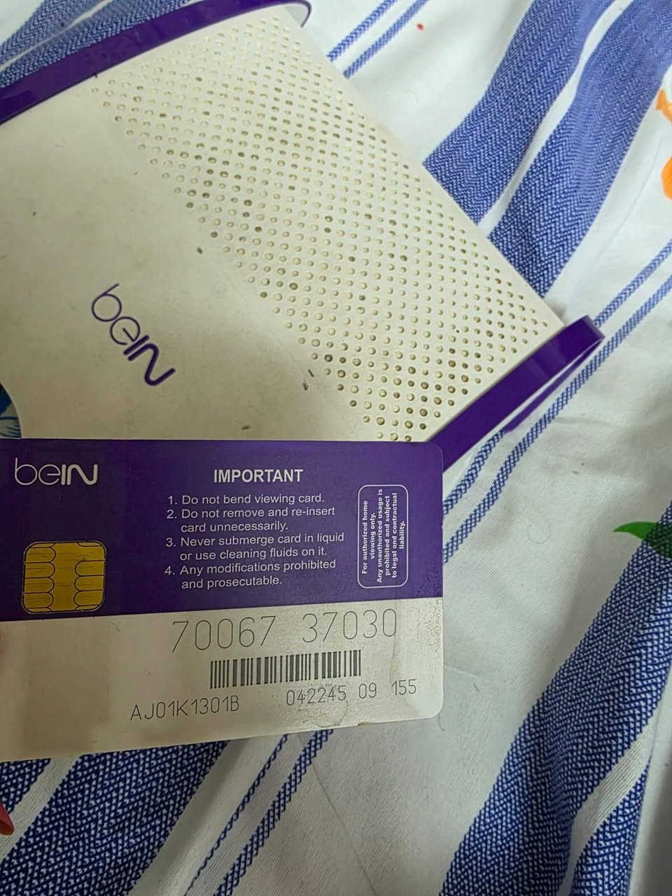 جهاز bein receiver المكان حي الجوادين 
قيم واخذ


**إذا كنت صاحب هذا الإعلان وتريد حذفه لأي سبب، رجاءا أرسل رسالة إلى الدعم الفني**