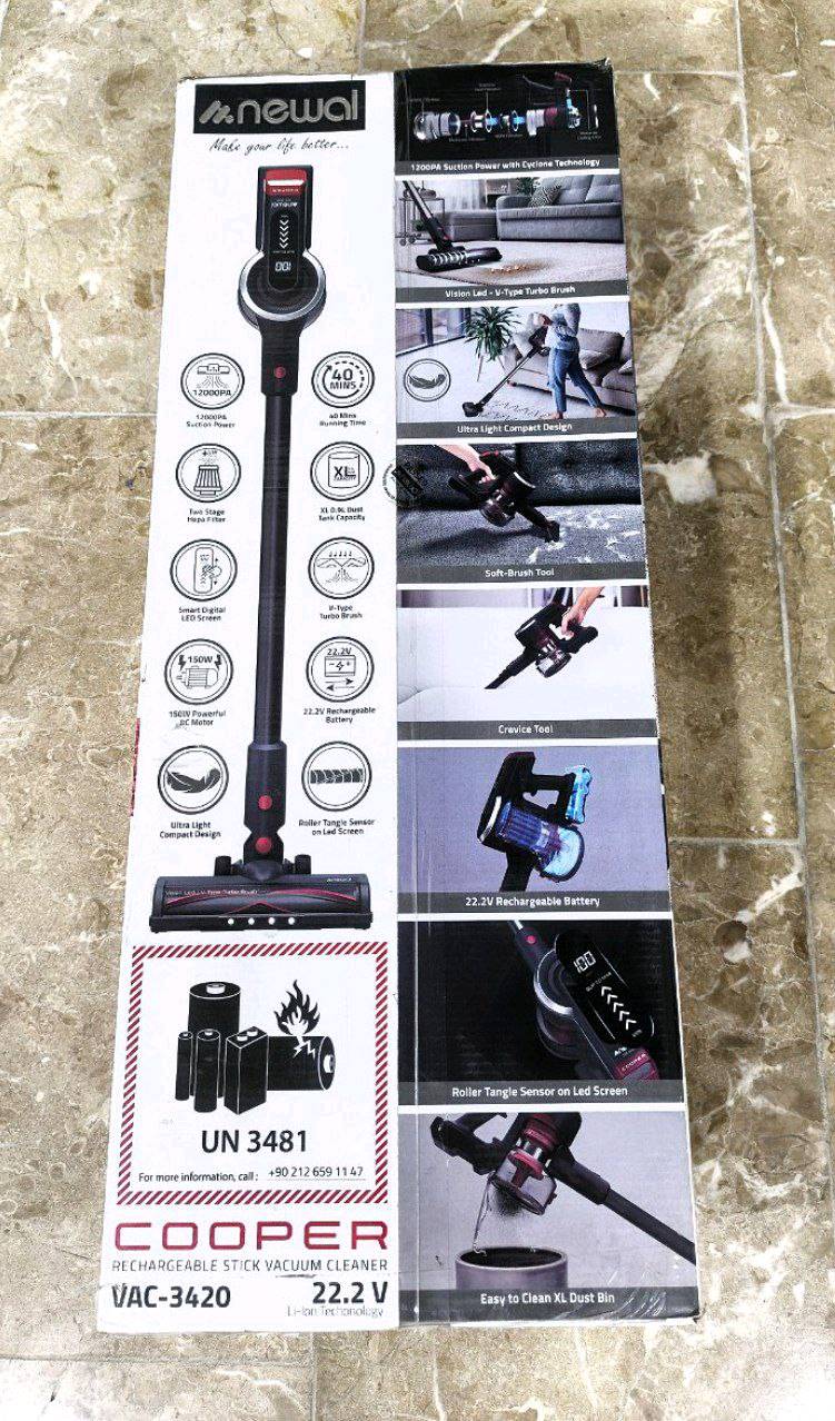 مكنسة شحن ماركة 3 أشكال ماركة نوال للبيع.
محرك PA 12000 بقوة 150 واط 22.2 فولت وشفط قوي صندوق غبار كبير سهل التنظيف نظام Cyclone Max: أداء ممتاز فرشاة عالية الفعالية مدة تشغيل تصل إلى 40 دقيقة أنبوب تلسكوبي سهل الاستخدام فلتر يحجز الغبار بنسبة تصل إلى 99%
موجود توصيل كافة أنحاء بغداد بسعر 5000 و إذا تحب تكدر تجي تستلمها بنفسك مكاني طالبية