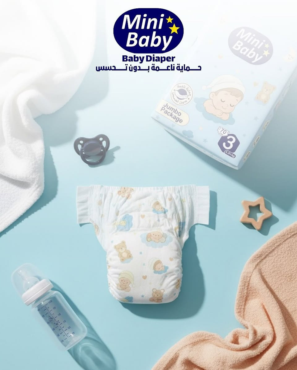 ✨👶 الآن في بيت الحليب 👶✨
توفرت حفاضات ميني بيبي الأصلية بجودة عالية وراحة مثالية لطفلك 💙🍼

✔️ نعومة فائقة على بشرة الطفل
✔️ امتصاص عالي يدوم لساعات
✔️ عدد كبير من الحفاضات داخل العبوة لتوفير أكثر 👌
✔️ حماية وراحة طوال اليوم

📍 متوفرة الآن في بيت الحليب
العنوان: الرمادي - 5 كيلو - الشارع الخدمي


**إذا كنت صاحب هذا الإعلان وتريد حذفه لأي سبب، رجاءا أرسل رسالة إلى الدعم الفني**