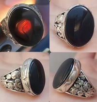 عقيق يماني • صياغة يدوية • مقاس ٢٦-٢٥