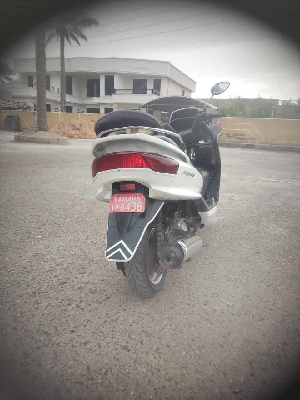 ماجستا 2006 دراجه كلش نضيفه اوراقهه موجوده لون قديم سلڤر 
وصبغته ابيض السعر 600 وبيها مجال وياها الخوذه ببلاش وبستم جديد.. المواصفات تعتبر ياماها ماجستا 250cc (Yamaha Majesty 250) سكوتر فاخر وعملي، يتميز بمحرك رباعي الأشواط سعة 249 سم مكعب، مبرد بالماء، يولد حوالي 20-22 حصاناً. يوفر ناقل حركة أوتوماتيكي (CVT)، سرعة قصوى تصل إلى 130 كم/ساعة، خزان وقود بسعة 12-13.2 لتر، ونظام فرامل ديسك (أقراص) أمامي وخلفي. الهاتف ***********. ***********
