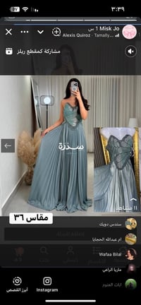 فستان سهرة • شغل يدوي • مقاس ٣٦