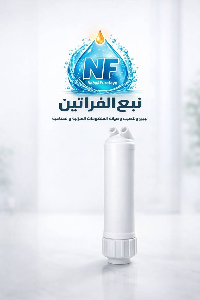 💧نبع الفراتين 💧
لبيع وتنصيب وصيانة منظومات تصفية المياه المنزلية والصناعية
🔹 فلاتر أصلية مضمونة
🔹 تبديل جميع المراحل (1–7)
🔹 فلاتر RO – ممبرين – كربون – مينيـرال
🔹 خدمة سريعة داخل بابل والمناطق المجاورة
حلول تنقية مياه موثوقة
فلتر عالي الكفاءة
أداء ثابت • عمر أطول • جودة مضمونة
نوفر أفضل فلاتر تصفية المياه
للبيوت والمحال والمنشآت 
ضمان جودة وخدمة سريعة
                � للحجز والاستفسار:*********** 
📍 بابل – المسيب
✨ ماء أنقى… صحة أفضل لعائلتك ✨
#بابل
#المسيب
#العراق
#ماء
