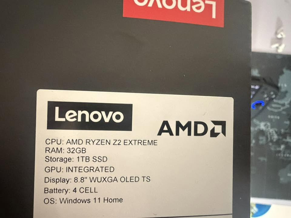 Lenovo legion go 2
CPU: AMD RYZEN Z2 EXTREME
RAM: 32GB
Storage: 1TB SSD
GPU: INTEGRATED
Display: 8.8" WUXGA OLED TS
Battery: 4 CELL
OS: Windows 11 Home
الجهاز بعده بل ضمان 
الجهاز نضافته 100% 
ويا كفر شاشه و cover للجهاز 

السعر 1950 (الجهاز قابل للمراوسه مع ستيم ديك oled 1TB مع فرق)
مكاني بغداد الكرخ. 
الرقم : ***********
