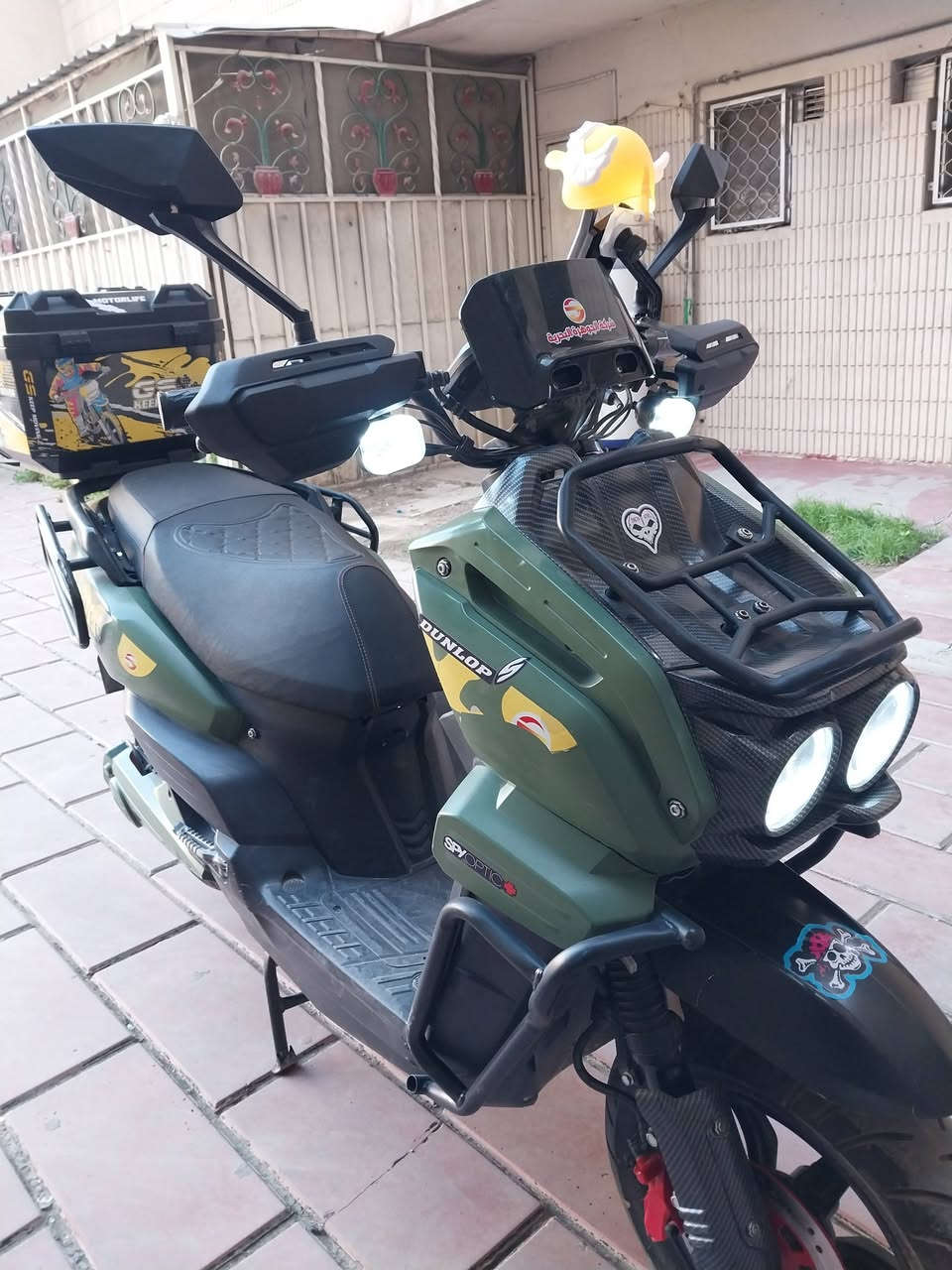 دراجه أباتشي 6 بطاريات مسطره 3سرعات سرعه 110 حقيقي لايت زنون سماعه بلوتوث صندوق  دراجه جديده الستعمال اقل شهر دراجه فول شلعه تخبل سعر مليون 250 
***********
