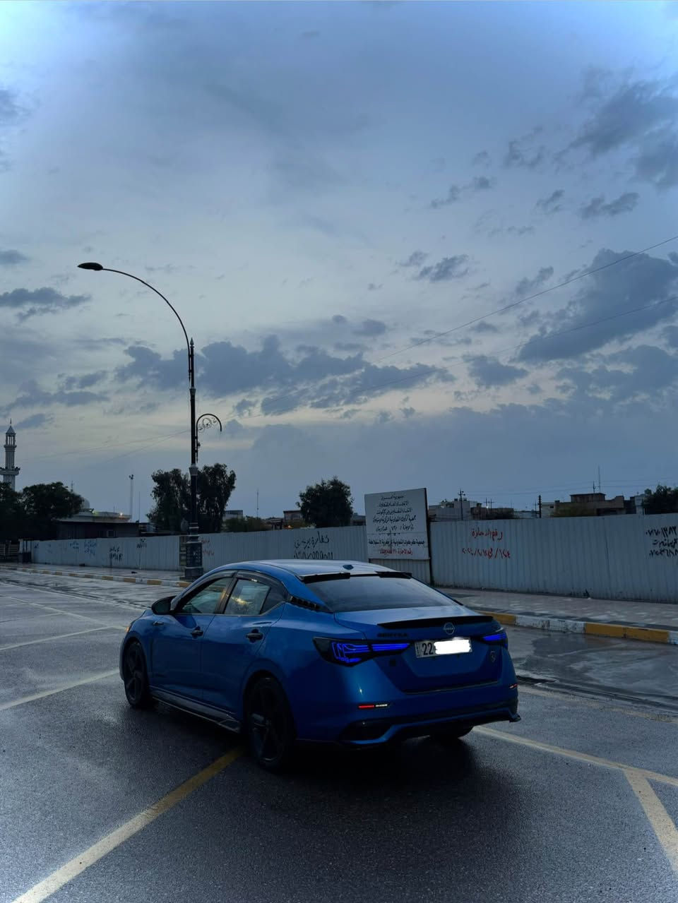 Nissan Sentra 2024 SR 
نيسان سنترا 
موديل : 2024 
اللون : ازرق 
الممشى : 6.000
مواصفات : SR معروفة 
مرقمة اربيل 
هزة فحص جديد
بيها بطاقة بانزين 
الضرر : جاملغ سكن مبدل فقط  
( شرط بدون دواخل بدون ايرباك )
رقم الشاصي : 3N1AB8DVXRY260608
عنوان السيارة : كركوك شارع القدس 
رقم موبايل : ***********
السعر : 153$ مجال بسيط كركوك, العراق
