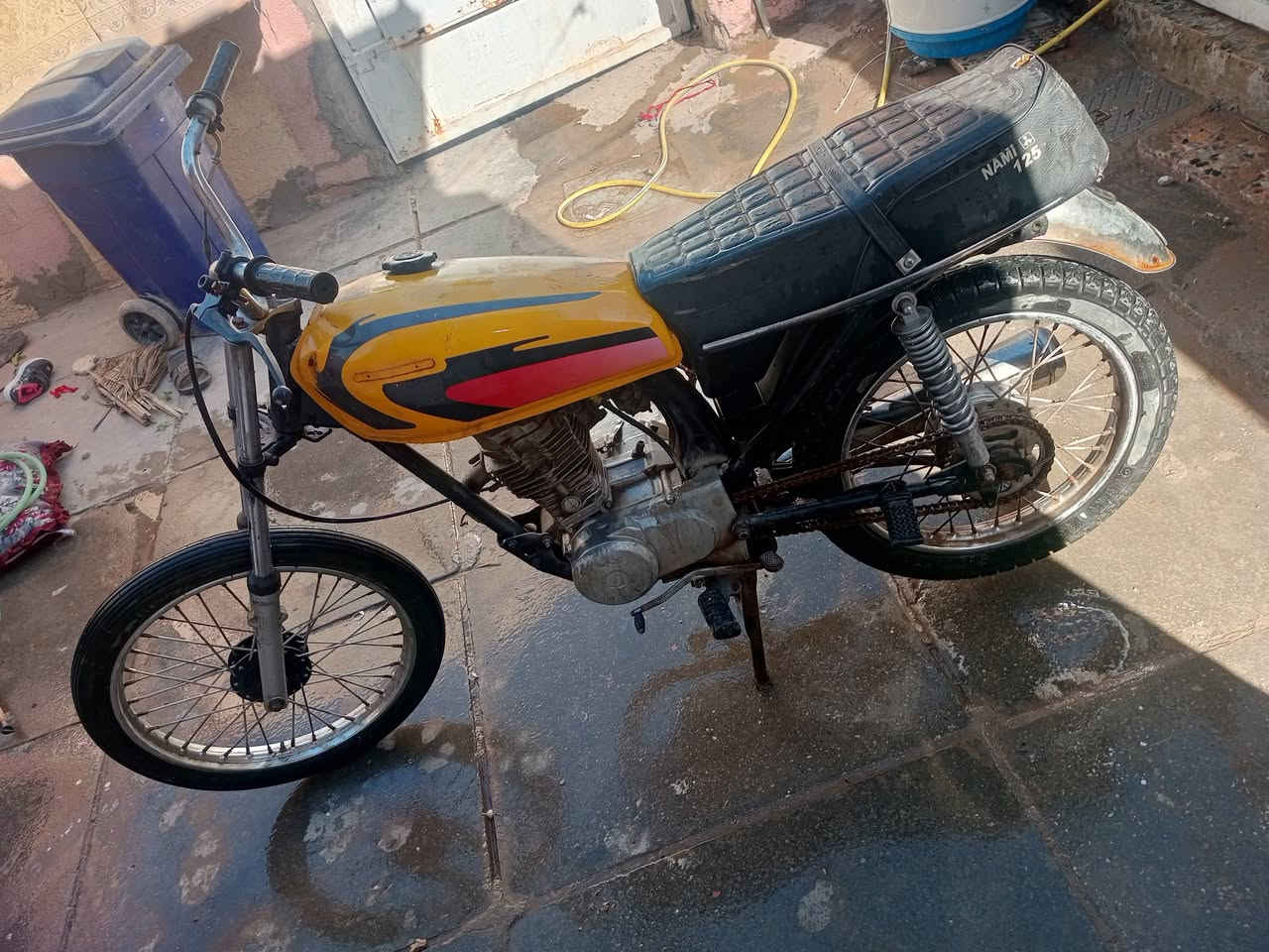 دراجه ايراني للبيع  نامه بدون بزعفرانيه جاهزه كلشي مناقصهه *********** سعرهه 175
