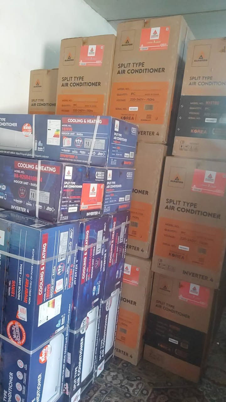 سلام عليكم عندي سبالت كله جديد أقل من سوك كله الحافظ جديد غاز٤١٠حديث وعندي انفيرتر 
3طن عدد2الواحد ب 1200
طنين تيربو غاز 410سعر الواحد ب650
طن ونص تيربو 410سعر الواحد550
طنين انفيرتر تحكم انبيريه حديث سعر 750
طن ونص انفيرتر تحكم انبيريه حديث سعر 600
مكيفات طنين كله كارتون ب425الواحد


**إذا كنت صاحب هذا الإعلان وتريد حذفه لأي سبب، رجاءا أرسل رسالة إلى الدعم الفني**