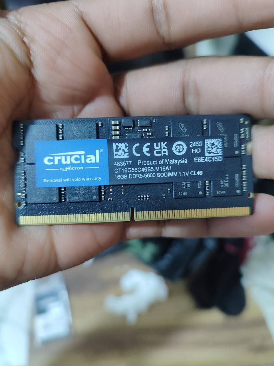 رام 16 كيكه DDr5 مزاد


**إذا كنت صاحب هذا الإعلان وتريد حذفه لأي سبب، رجاءا أرسل رسالة إلى الدعم الفني**