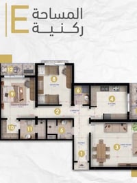 مساحة 142 m داخلية ركنية طابق 7 عمارة E8  نظام دفعات كل ٩ اشهر دفعة   ...