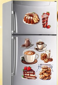 ملصقات ثلاجة • مغنطيسية • مغلفين حرارياً