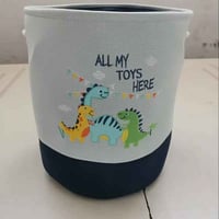 سلة تخزين كبيرة • أسد وديناصور • قماش قابل للتنظيف