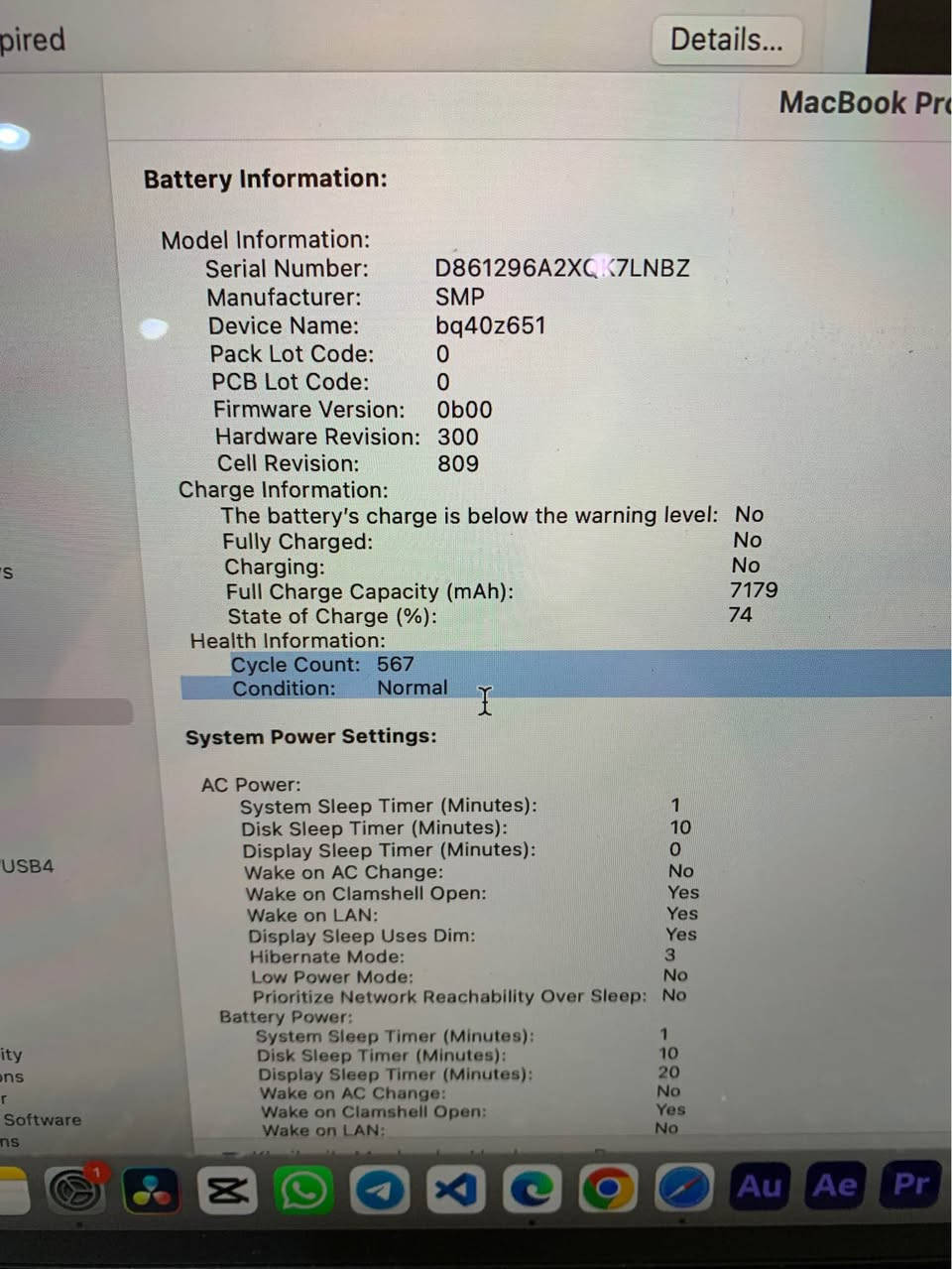 MacBook Pro 16”
MacBook Pro 2019 16”
CPU : I9-9880H - 8 Core 2.4Gz
GPU : AMD Radeon Pro 5300M 4Gb + Intel UHD 630 1536Mb 
RAM : 32Gb DDR4
KEYBOARD: Backlit + Touch Bar + fingerprint 
DISPLAY : High-resolution Retina IPS
SCREEN: 16-inch 3072x1920 60 Hearts
HARD : 512Gb NVMe (SSD) 
CYCLE : 567 counts
BATTERY: Normal
CHARGER: Yes
CARTOON : No
زۆر پاک و خاوێن ماوەتەوە( نظیف جدا) 
زۆر بەهێزە بۆ کاری گرافیک و مۆشن( للمصمم و مومتاج) 
کەڤەر و لاستیکی زمانی عربی لەگەڵە ( کفر و لاستیک اللغة العربیة) 
شەحنی بیلادی خۆی لەگەڵە ( مع شاحنة بلادیة) 
تەنها یەک دەسی کردیە  
کارتۆنی نماوە( لیس معە کارتون ) 

هەولێر - نزیک قەڵات ( اربیل قریب قلعة) 
*********** أربيل, العراق
