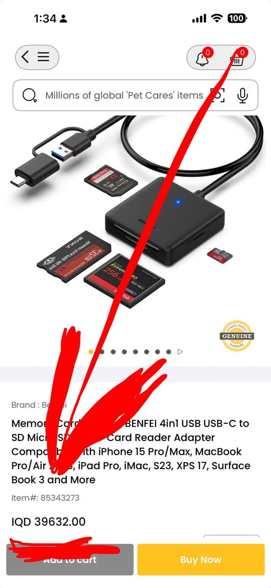 Memory Card Reader, BENFEI 4in1 USB USB-C to SD Micro SD MS CF Card Reader Adapter Compatible with iPhone 15 Pro/Max, MacBook Pro/Air 2023, iPad Pro, iMac, S23, XPS 17, Surface Book 3 and More أربيل, العراق


**إذا كنت صاحب هذا الإعلان وتريد حذفه لأي سبب، رجاءا أرسل رسالة إلى الدعم الفني**