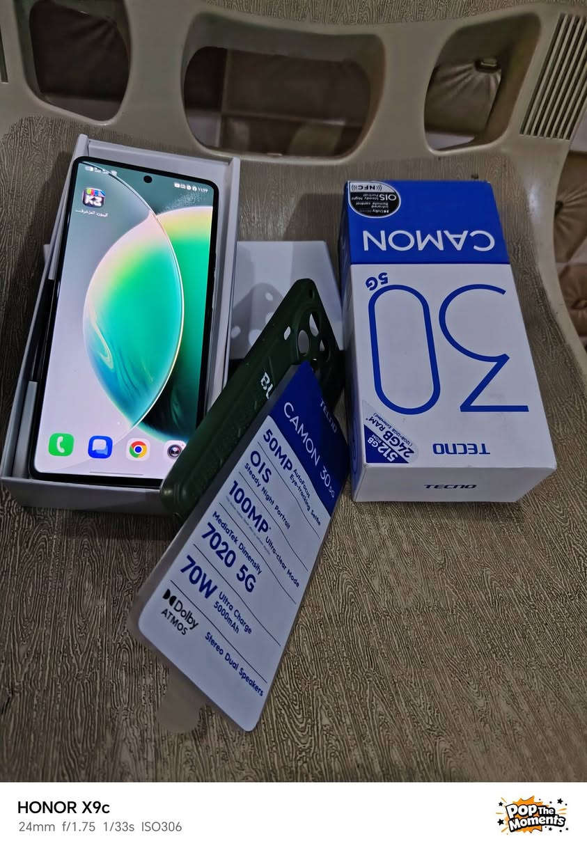 تكنو كومان 30 الــــــــ5G فول نظافة ذاكرة 512
عشوائية 12+12 
وياه فقط كارتون شاحن ماكو نقطة مهمه ارجو الانتباه
 جهاز غني عن التعريف طبعآ للشراي والجناي الي يعرف التكنو 
مكاني نجف نجف نجف 
السعر والاستفسار 
***********واتساب فقط1
***********  اتصال فقط2

