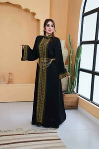 عباية اماراتي • قماش حرير • عباية وحزام