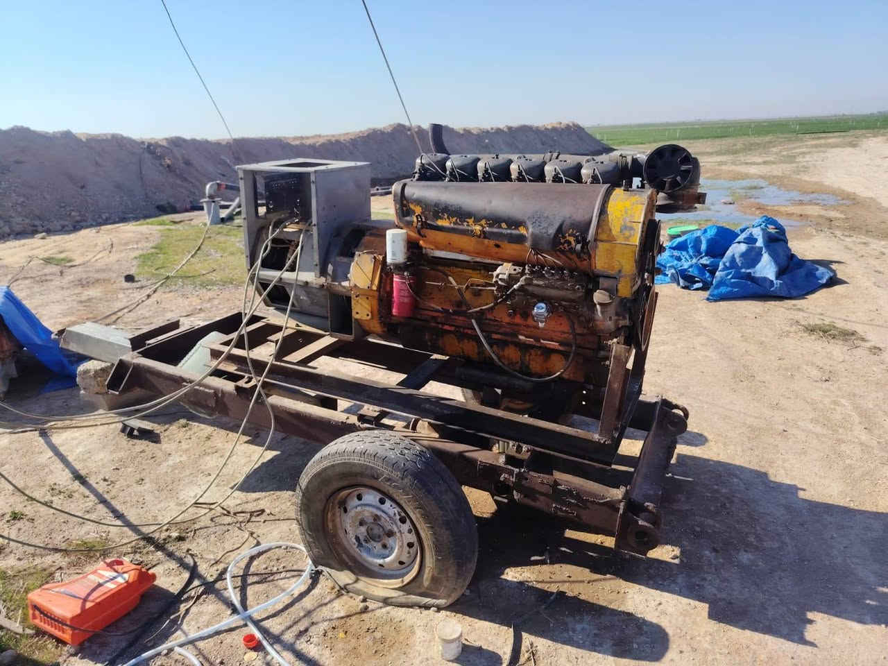 سلام عليكم  رمضان مبارك
للبيع مولد دويز حلواني سته بستم  شرط تشغيل وتحمل عليه راس توليد ستانفور  شاصي وتواير جاهز  مكان المولد تكريت الناعمه الاستفسار اكثر على رقم صاحبه *********** سعر 38وبيه مجال
