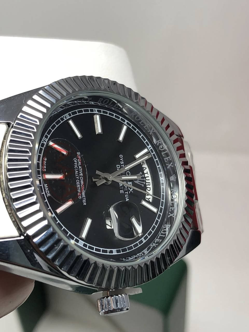 روليكس ديي ديت
 كوالتي عالي جدا 
طلاء ثابت مختم 18K عداد شهري وسبوعي 
ضد الماء سويس ميد


**إذا كنت صاحب هذا الإعلان وتريد حذفه لأي سبب، رجاءا أرسل رسالة إلى الدعم الفني**