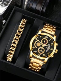 ساعة رجالي • ماركة SHEIN • بوكس مع سوار