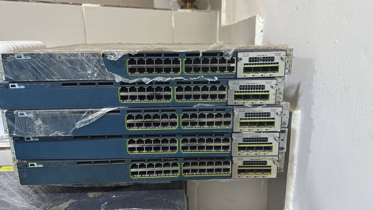 السلام عليكم عندي مجموعة هذي السويجات اريد ابيعها شعلة وحدة الي يحب ينطيني سعر Catalyst 2960 48 port Poe 
2
Catalyst 3750 sfp 12 port 
 2
Catalyst 3650X Poe + 24
4
Catalyst 3750XG Poe + 24
1
Catalyst 3650G poe24
2
Catalyst 2960 Poe 24
5
ONV 24 
4
ONV 16 
1


**إذا كنت صاحب هذا الإعلان وتريد حذفه لأي سبب، رجاءا أرسل رسالة إلى الدعم الفني**