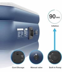 دوشك نفخ نفرين طبي جديد  مع منفاخ كهربائي مع مخاد متصله طبيه سعره ٤٥ ا...