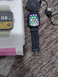 ساعة ذكية • شاشة لمس • مراقبة الصحة」「معدل ضربات القلب」「عداد خطوات」「اشع...