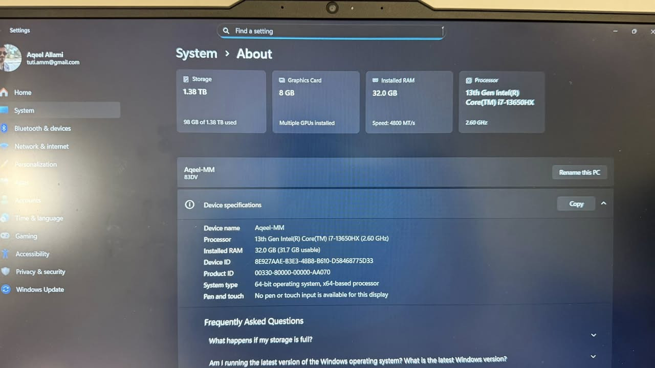 Lenovo LOQ
Ci7 13
Ram 32 ddr5 
Hard 1.5 tb
GTX 4060 8G
FHD 144hz
للبيع نضيفة فول 
قيم واخذ لحد يكلي بيش تريدها اعلى سعر ابيع 
حاليا بالبصرة واسبوع الجاي بكربلاء 
توصيل ما عندي 
***********
