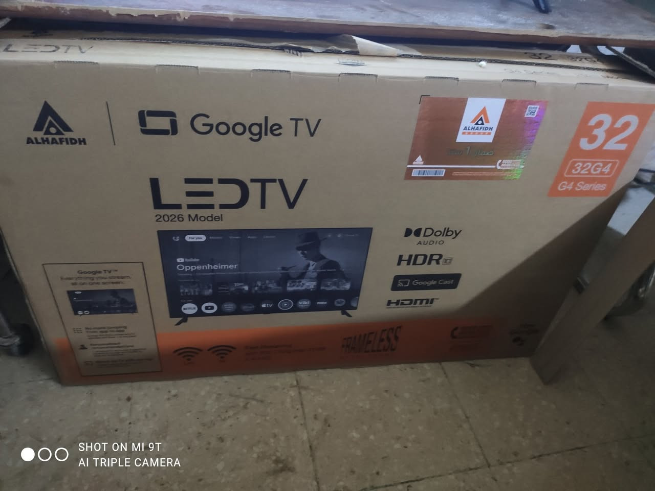 ادمن وافق اكون ممنون منك
للبيع: شاشة حافِظ (HAFEZ) ذكية 32 بوصة - جديدة بكرتونتها 📺✨
الحالة: جديدة تماماً (زيرو) مع الكرتونة وكافة الملحقات الأصلية.
​المواصفات العالية:
​النظام: Google TV الأصلي (يدعم Netflix, YouTube, Shahid, Prime Video).
​التصميم: Frameless (بدون حواف) مظهر عصري وأنيق جداً.
​الموديل: إصدار 2024 الحديث (G4 Series).
​الصوت: تقنية Dolby Audio لصوت سينمائي نقي.
​المميزات: تدعم HDR لوضوح عالي، واي فاي قوي، وبلوتوث.
​💰 السعر القطعي: 150,000 دينار عراقي.
​📍 الموقع: [عمارات الجديده عماره68: ميسان / العمارة]
​📞 للتواصل والاستفسار (واتساب):
***********
رابط مباشر للمراسلة: اضغط هنا المراسلة واتساب
