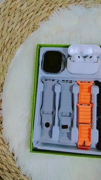 ✨ طقم ساعة ذكية متكامل ✨ ⌚ ساعة بشاشة واضحة ولمس سريع 🎧 سماعة بلوتوث ب...