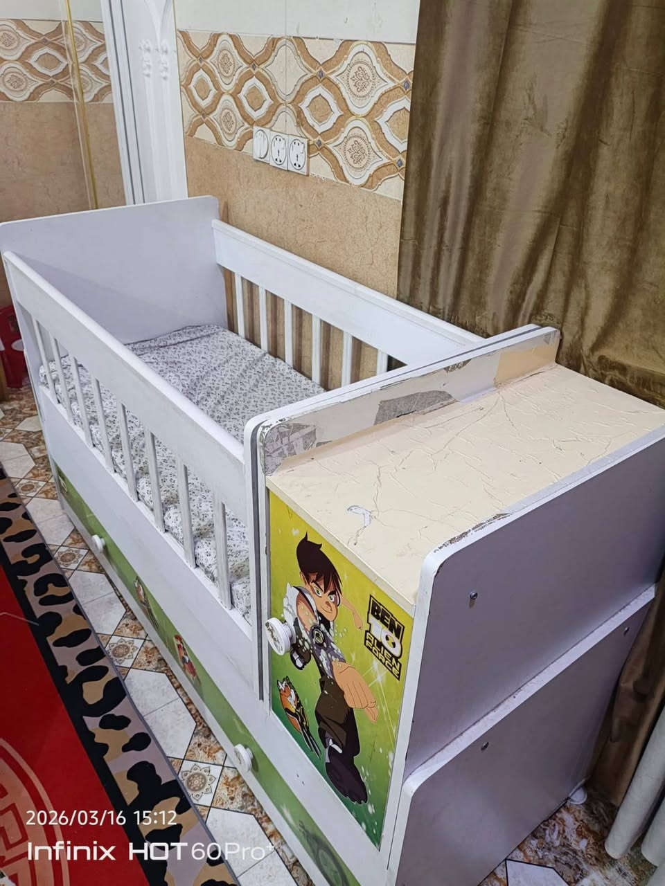 سرير طفل مستعمل نضيف خانه واحده و2جرارات مع دوشك للبيع بسعر 100 وبي مجال


**إذا كنت صاحب هذا الإعلان وتريد حذفه لأي سبب، رجاءا أرسل رسالة إلى الدعم الفني**