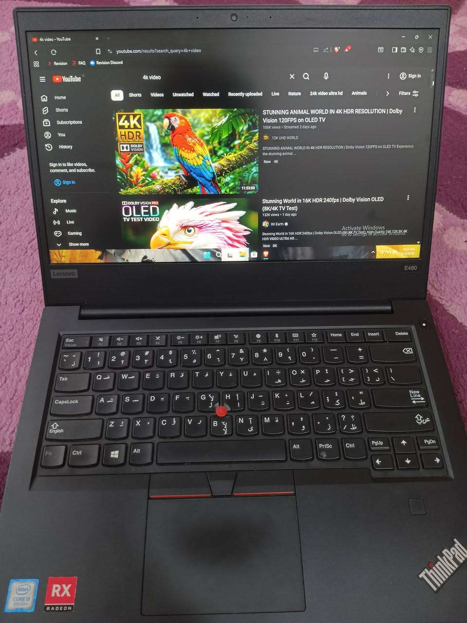 Lenovo ThinkPad E480 مع كرت شاشة منفصل
‏
‏نظيف جداً وي كرتونته الاصلية وكامل الملحقات📦
‏
‏🛠 المواصفات التقنية:
‏المعالج: Intel® Core™ i5-8250U 
‏كارت الشاشة منفصل AMD Radeon™ RX 550 بسعة 2GB (يفتح للألعاب وبرامج الهندسة والتصميم).
‏رام: 8GB DDR4 
‏الهارد: 256GB SSD فائق السرعة.
‏الشاشة: 14 بوصة بدقة FHD (1920x1080) مضادة للانعكاس.
‏مع كامل المنافذ
‏السعر 400 الف
‏الموقع: بغداد الدورة وموجود توصيل
‏واتساب ***********
