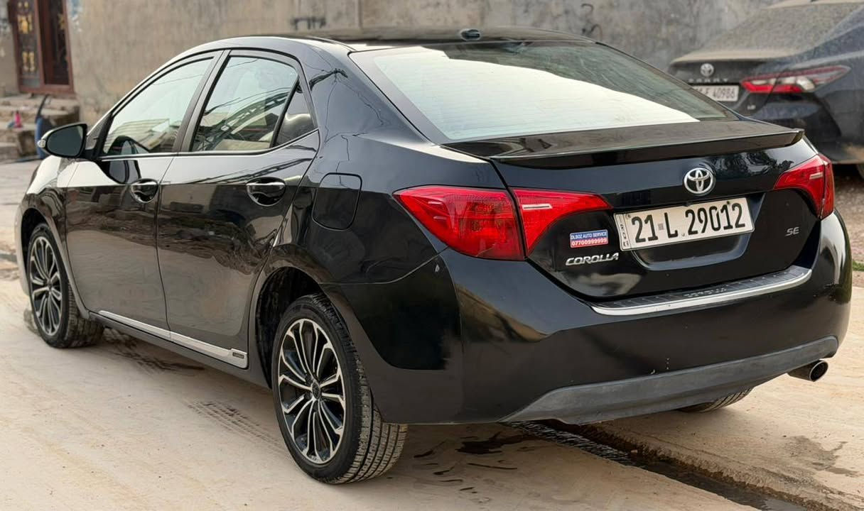 للبيع كورلا SE
2018
 السعر 120
 *********** 
 لون اسود 
تحكم ستيرن
شفتات بل استيرن 
تثبيت سرعة 
كاميرا خلفية 
 حجر رادار بلاد شركة
 ماشية 112 ميل حقيقي 
 تايرات وياله جديد  
بدون دواخل شرط 
بدون ايرباك 
صدر امامي خلفي جديد 
 كير مكينة بشرط
السونر بالمنشور
 رقم الشاصي
5YFBURHE4JP780447
  مكان السيارة ديالى خانقين
