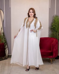 شيفون أصلي • تطريز يدوي • طقم بشت وفستان