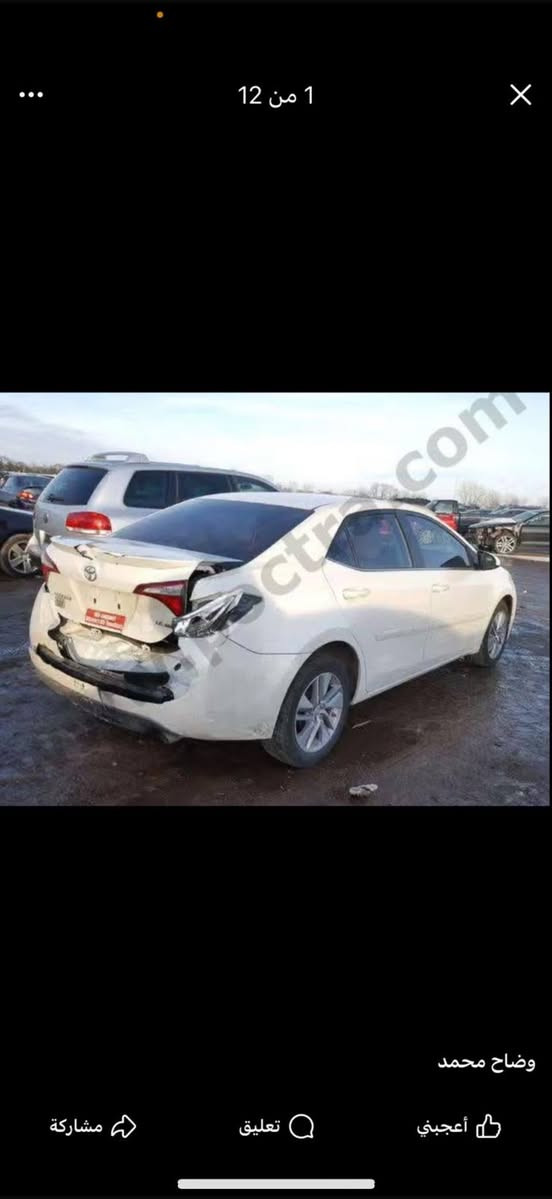 السلام عليكم شباب كورلا موديل 2016مواصفاتها LEمعروفه مواصفات الLE حادثها مال امريكا قبق جنطه وبلعراق بيها باب خلفي وبنيد مبدل قبق الجنطه مصبوغ بس من يم الرقم سياره بسمي هزه جديده لل2029 ماشيه 104مايل تخم تاير جديد بيها داخل لونين رصاصي واسودّ اسف على الاطاله مكان السياره كراده كم ساره ***********السعر 120وبيها مجال
