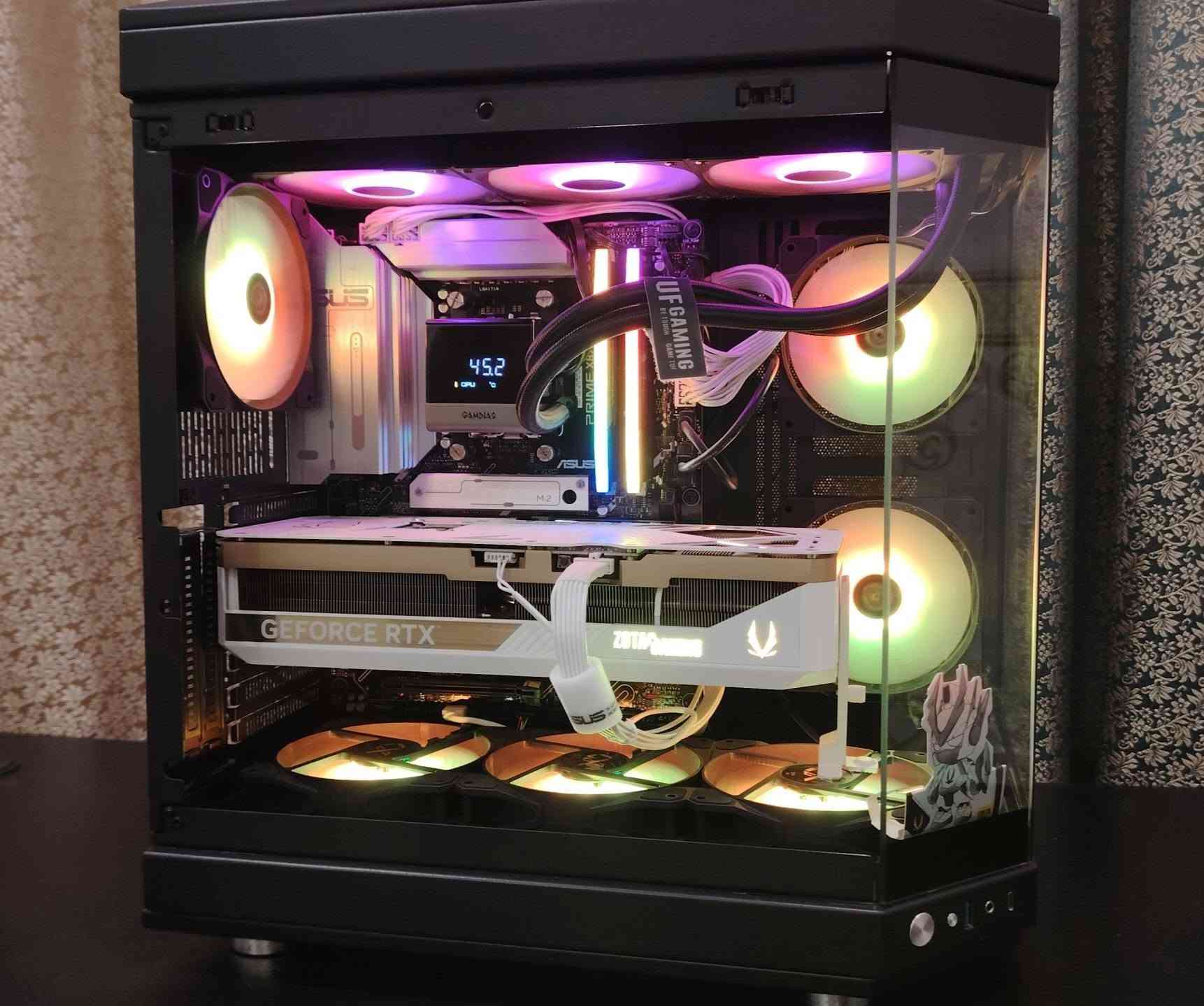 تجميعه مستعمله قليل جداً السعر 3,975,000

R7 9800X3D 
RTX 5080 ZOTAC OC SOLID WHITE 
X870-P ASUS PRIME DDR5 WIFI 7 WITH 
RAM CROSAIR 32GB 7000hz DDR5 RGB 
M.2 Lexar 1TB NM790 SSD PCIe Gen4 
THERMALRIGHT TR-TG1000-W ATX GOLD WHITE 
WATER COOLER GAMDIAS CHIONE E4- 360MM C/ DISPLAY
CASE XIGMATEK X ALPHA CUBI
Windows 11 Pro Original Key

مكاني ناصرية رقمي *********** 
توصيل موجود
