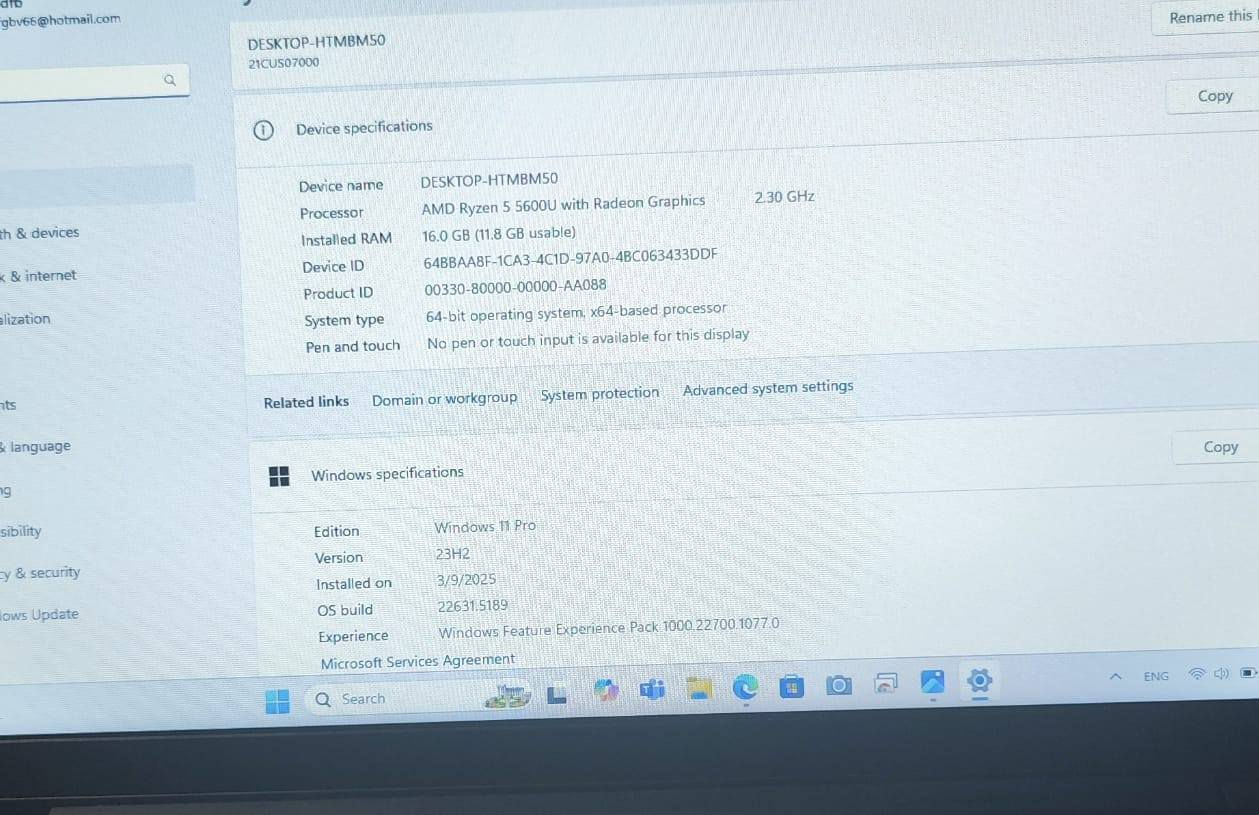 🔥 لابتوب للبيع – Lenovo بحالة ممتازة 🔥
💻 المعالج: AMD Ryzen 5 5600U
6 أنوية – 12 خيط معالجة – أداء قوي جداً للشغل المتعدد والبرامج الثقيلة
🎮 كارت الشاشة: AMD Radeon Graphics
ممتاز للألعاب والتصميم
🧠 الرام: 16GB DDR4
سرعة عالية وتشغيل عدة برامج بنفس الوقت بدون تهنيج
💾 الخزن: 256GB SSD
سرعة إقلاع وتشغيل ممتازة جداً
🖥 الشاشة: Full HD 1080p – صورة واضحة ومريحة للعين
🖥 النظام: Windows 11 Pro 64bit مفعّل رسميًا
✅ مناسب لـ:
الدراسة والجامعة
برامج الأوفيس والمحاسبة
التصميم والمونتاج 
العمل أونلاين
ألعاب
➕ نقاط مهمة:
معالج اقتصادي باستهلاك الطاقة (بطارية تدوم جيداً)
أداء ثابت بدون حرارة مرتفعة
قابل لترقية التخزين مستقبلاً
جهاز عملي وسريع بالاستخدام اليومي
📌 الجهاز جديد وحالته ممتازة
📍 الموقع: (ديالى بعقوبة )
💰 السعر: راسلني او اتصل 
***********
