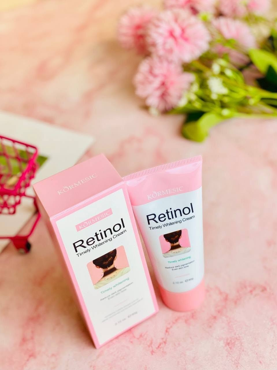 ✨  KÖRMESIC Retinol Timely Whitening Cream ✨🇰🇷💯 
(الترند كريم الريتينول للتفتيح الفوري) 
كريم للعناية بالبشرة مصمم خصيصاً لـ تقليل التصبغات الداكنة وتوحيد لون الجلد، وتحديداً في المناطق المعرضة للاسمرار مثل الرقبة، الإبطين، والمناطق الحساسة. 

✅ الفوائد الأساسية:-
✔️ يعمل على تقليل مظهر التصبغات الداكنة وتوحيد لون البشرة في المناطق المعرضة للاسمرار مثل الرقبة والإبطين.
✔️ يحتوي على الريتينول للمساعدة في تجديد خلايا البشرة وتحسين ملمسها.
✔️ مدعم بالنياسيناميد للمساهمة في توحيد لون البشرة وتقليل مظهر البقع الداكنة. 
✔️ يحتوي على زيت شجرة الشاي للمساعدة في تهدئة البشرة.

طريقة الاستخدام: يُوضع على بشرة نظيفة وجافة مع التدليك بلطف حتى الامتصاص. يُفضل استخدامه مساءً، مع استخدام واقي الشمس نهاراً عند التعرض للضوء.
النتائج قد تختلف من شخص لآخر حسب نوع البشرة وطبيعة التصبغات.
#الاصلي المنشأ كوريا 🇰🇷💯 

🚘 يوجد خدمة توصيل لجميع محافظات العراق


**إذا كنت صاحب هذا الإعلان وتريد حذفه لأي سبب، رجاءا أرسل رسالة إلى الدعم الفني**