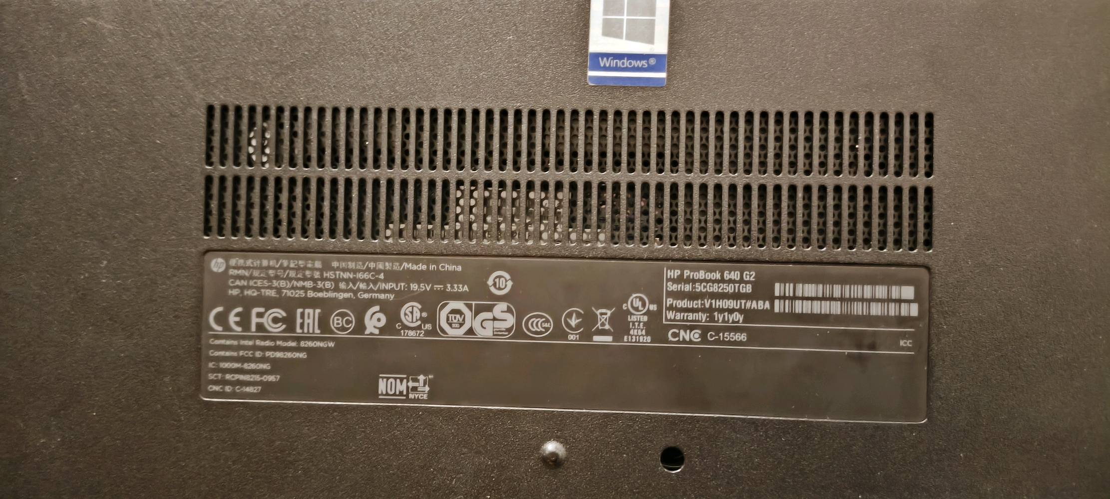 لابتوب hp probook 640 g2 
معالج i5 الجيل السادس 
كرت شاشة داخلي 
رام 4 كيكا نوع DDR4 
هارد سريع نوع SSD SATA حجم 120 كيكا و يمكن اضافة هارد ثاني للجهاز
بطاية اللابتوب جيدة استخدام ساعة الى ساعة و نصف
الجهاز بحالة جيدة مع وجود ملاحظة موضحة بالصورة