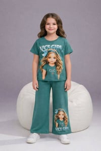 سوت بناتي • قطن ليكرا • ٤-١٢ سنة