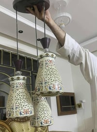 تعليقة سقفية ثلاثية ديكور عدد 1 براكيت جداري نفس شكل التعليقة عدد 4 خو...